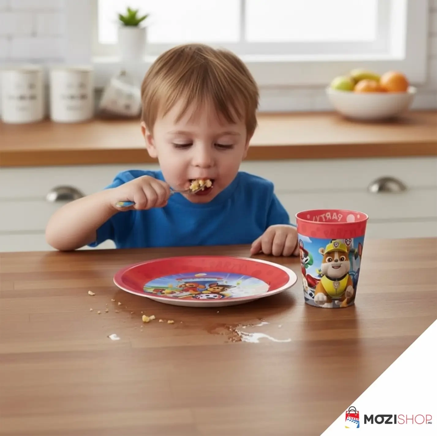 Mancs őrjárat micro műanyag szett, pohárral 250 ml - Rescue Heroes