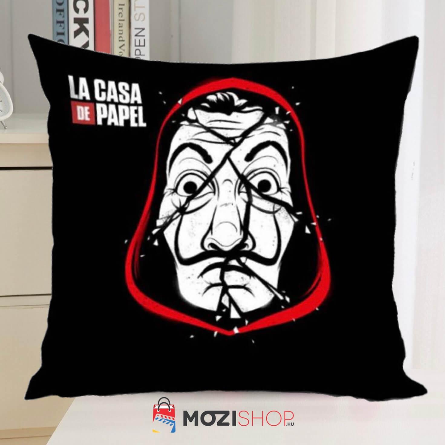A nagy pénzrablás párnahuzat - Maszk és logó