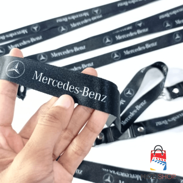 Mercedes kulcstartó, nyakpánt fekete - Nylon
