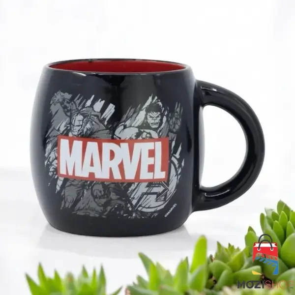 Marvel bögre - Karakterek és logó Black