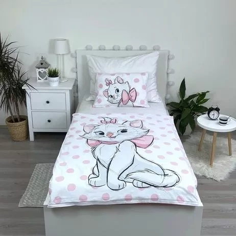 Disney Marie cica gyerek ágyneműhuzat garnitúra - Dots