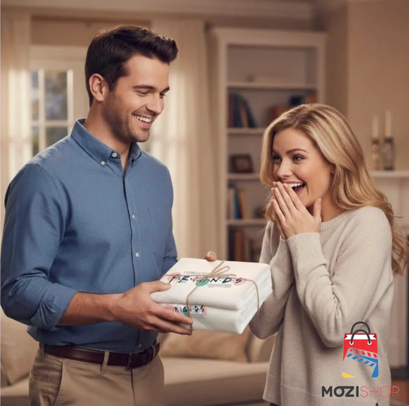 Jóbarátok törölköző, fürdőlepedő 70x140cm - Quotes 