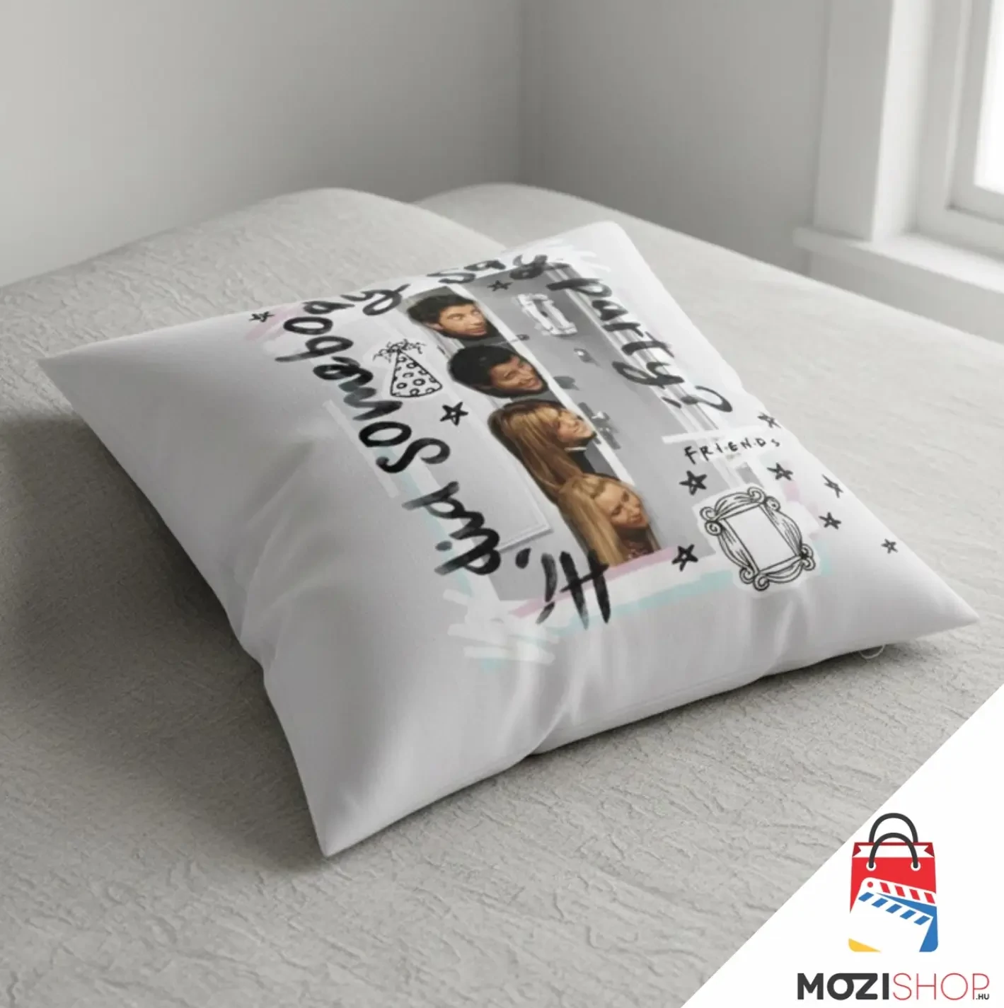 Jóbarátok párnahuzat 40x40 cm velúr - Party