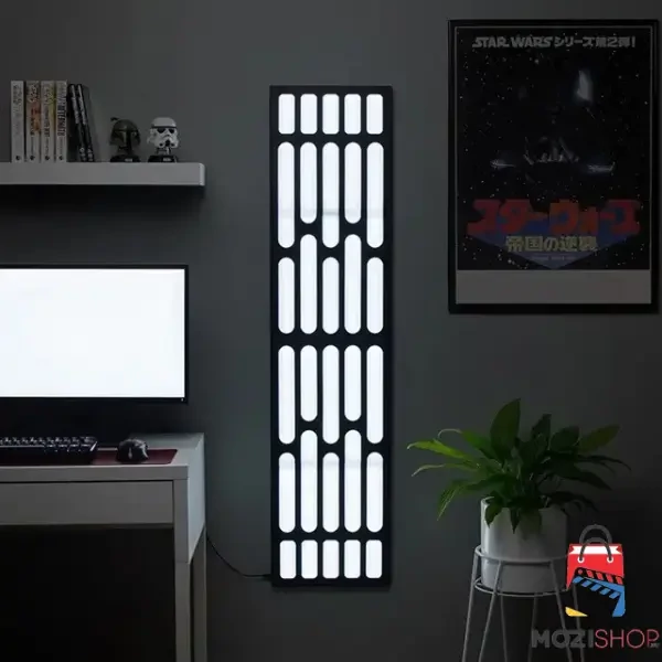 Star Wars Halálcsillag falra szerelhető lámpa - 124 cm X 24 cm X 2,5 cm méretben
